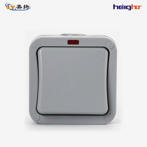 Interruptor de pared para exteriores, resistente al agua, de 1 vía, 20A, IP65, material de PC, para uso en interiores y exteriores - Product Image 1
