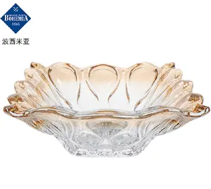 Bol de fruits carré de Style européen américain de luxe 28cm sans plomb cristal verre maison Table décoration cadeau