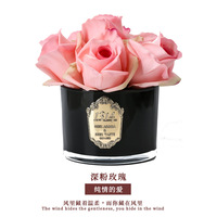 FLORESCENCE Ensemble diffuseur à rose artificielle immortelle DIY en verre sans BPA, écologique, aromathérapie longue durée