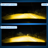 Lampu Depan LED DGLS F14 H4 H7 H11 9005 HB3 9006 HB4 180W 4575 6500K 18000LM Chip CSP Kontrol Tri-Warna Auto Fog