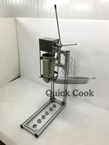 Extrusora <span class=keywords><strong>Manual</strong></span> de Churros de Mesa con Freidora de 3L, Máquina para Hacer Churros Españoles, 6 Moldes para Churros en Forma de Flor - Product Image 2