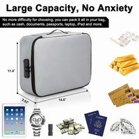 Caja de Seguridad para Archivos Expandible, Impermeable y Resistente al Fuego, con Logotipo Personalizado, Organizador de Documentos Tipo Acordeón con Bolsa para Dinero