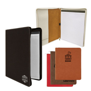 Carpeta de cuero sintético grabada con láser en blanco personalizada, <span class=keywords><strong>Pu</strong></span> carpeta con cremallera de cuero, cartera <span class=keywords><strong>A4</strong></span> con cremallera y Bloc de notas - Product Image 5
