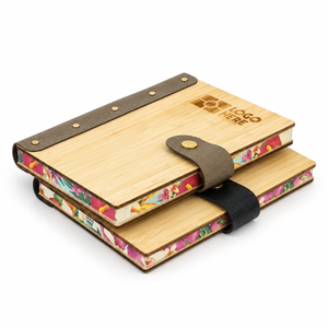 Cuaderno de Bambú con Logotipo Personalizado, Encuadernado en Cuero Genuino, Diario de Madera Natural, Regalo Corporativo, Fabricante OEM ODM - Product Image 3