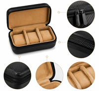 Estuche de Reloj Personalizado de EVA con 3 Ranuras, Caja Rígida para Relojes, Organizador de Almacenamiento Portátil para Viajes de Negocios