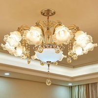 Lustre suspendu moderne et simple de Guangzhou, à économie d'énergie, à intensité variable, vente en gros, grand lustre en cristal pas cher pour mariage, maison et bureau
