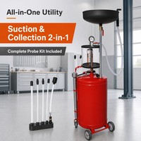 Extractor de Aceite Neumático de 80L Directo de Fábrica China, Unidad de Bombeo de Aire con Tanque Medidor de 10L, Grado de Exportación para Suministro de Taller