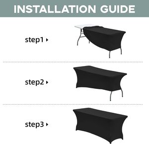 6FT Spandex <strong>Black</strong> <strong>Table</strong> Covers 4ft Fitted <strong>Table</strong> <strong>Clothes</strong> for 4 Foot Rectangle <strong>Tables</strong> - Product Image 4