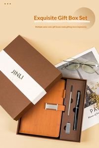Coffret Cadeau d'Entreprise Haut de Gamme, Cadeaux Promotionnels, Ensemble Cadeau Moderne de Luxe en Cuir PU, Bloc-Notes A5, Coffret Cadeau d'Affaires avec Stylo et Clé USB - Product Image 4