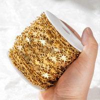 Chaîne en acier inoxydable plaqué or 18 carats, composants de bijoux permanents DIY pour la fabrication de colliers et bracelets