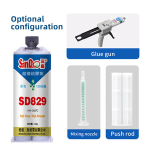 SD829 Epoxy Resin AB <b>Rubber</b> Structural Adhesive Black 64g High Temp Metal Bonding - Product Image 6