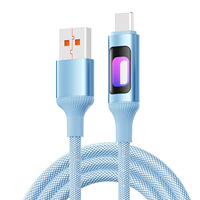 1.2M 1.8M prêt à expédier USB C Nylon maille tissé tressé produits électroniques accessoires de téléphone en gros type-c câble de données rvb
