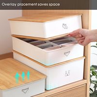 Organiseurs de placard : Boîte de rangement empilable pour soutiens-gorge et chaussettes, idéale pour la maison et le bureau (vente en gros)