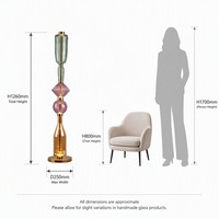 Lampe sur pied LED scandinave moderne E27, grande taille, avec abat-jour en verre, style contemporain de luxe, lumière blanc chaud, pour chambre à coucher, chevet, salon