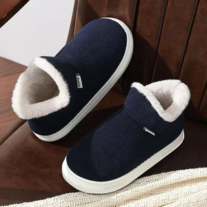 Pantofola antiscivolo calda alta invernale da <span class=keywords><strong>donna</strong></span> e da uomo con tacco chiuso scarpe di cotone felpate con suola spessa - Product Image 3