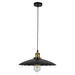 Suspension design, douille E27, couleur noir et or, dimensions 40,5x40,5 cm, idéale pour l'éclairage décoratif en intérieur. - Product Image 1