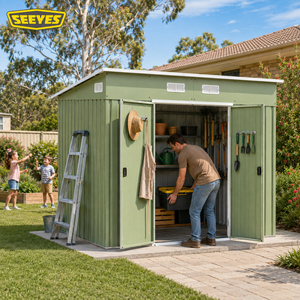 Abri de jardin robuste pour le stockage, taille personnalisable, longue durée de vie, ventilation multi-côtés, extérieur - Product Image 1