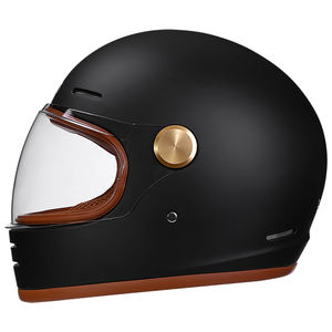 หมวกกันน็อคแบบเต็มใบ Mustang 907 รุ่น Fullface Visor Carbon Re Racer สำหรับรถจักรยานยนต์ไฟฟ้า อุปกรณ์เสริมสำหรับมอเตอร์ไซค์ ได้มาตรฐาน DOT สไตล์เรโทร - Product Image 3