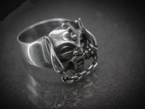 Bague de mariage punk gothique personnalisable en alliage à la mode pour fiançailles, anniversaire de Noël, cadeau de bijoux pour hommes - Product Image 6