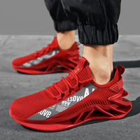 Chaussures de course de luxe pour hommes, maille respirante, baskets décontractées, coussinets à lacets, couleur unie, sport pour l'automne