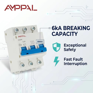 Mini Interruptor Automático MCB de CA 1P 2P 3P 4P <span class=keywords><strong>10A</strong></span> 16A 20A 25A 32A 40A 50A 63A, Disyuntor Miniatura de 240V/415V CA con Protección LI - Product Image 2