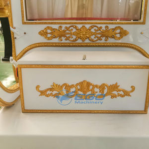 2025 Lujoso carruaje de caballos blanco real y dorado de Queen's Sightseeing Victoria Electric Horseless Carriage Cart - Product Image 3