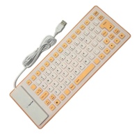 Teclado Plegable Portátil Impermeable, Teclado de Silicona de Dos Colores para Juegos y Computadoras Portátiles