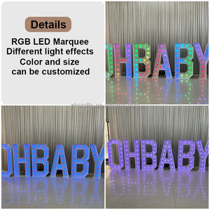 ZKAI Fournitures <span class=keywords><strong>de</strong></span> décoration <span class=keywords><strong>de</strong></span> fête, lettres lumineuses LED, OH BABY, lettres géantes <span class=keywords><strong>de</strong></span> 4 pieds, lettres lumineuses pour fond <span class=keywords><strong>de</strong></span> scène <span class=keywords><strong>de</strong></span> mariage - Product Image 3