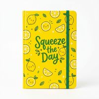 Carnet à couverture rigide sur mesure avec élastique, motif citron mignon, agenda pour la planification quotidienne et les notes de vacances