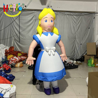 Costume gonflable de personnage de scène, costume de femme de chambre blonde gonflable