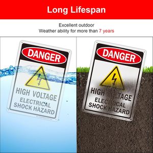 Panneau de sécurité d'avertissement de danger, à utiliser pour la haute tension, l'électricité, les lieux de construction, alerter les gens du danger - Product Image 5