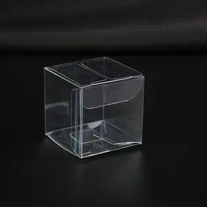 3x3x3 inç şeffaf plastik Pvc kutu hediye paketleme Film şeker elma kutusu şeffaf plastik Pvc ambalaj kutusu