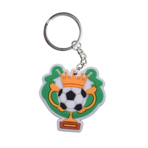 Dihua Customized 2D PVC Creative New Arrival Cool Professional Rugby Football Team Key Chains