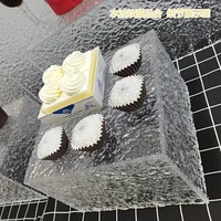 Présentoir en acrylique effet vague d'eau, non toxique et écologique, ensemble de 8 cubes gigognes pour rehausseurs de plats, idéal pour buffet, table de desserts, mariage