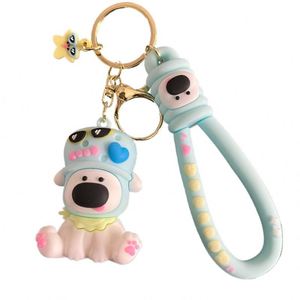Cute 3D PVC Cartoon Dog Keychain Customizable Fashion <b>Bag</b> Charm Student Schoolbag Durable Waterproof Lightweight Car <b>Key</b> <b>Ring</b> - Product Image 6