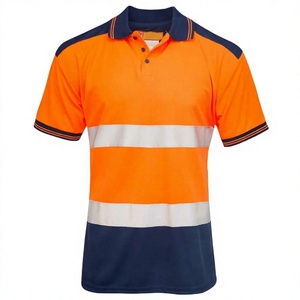 Mens High Visibility Polo <b>Shirt</b> Short Sleeve Workwear Uniform Reflective Safety <b>T</b> <b>Shirt</b> for Construction Wholesale Supplier 2026 - Product Image 3