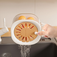 Panier de drainage dédié en plastique, style minimaliste chinois, panier à fruits et légumes rétractable double usage pour la maison