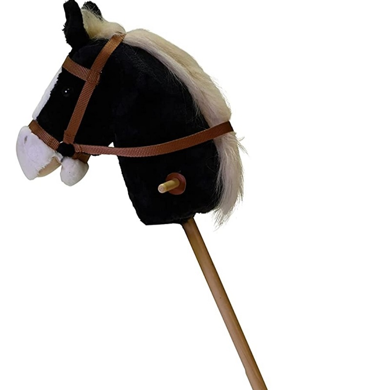 ぬいぐるみユニコーンホビー馬の棒のおもちゃに乗る音の子供たち