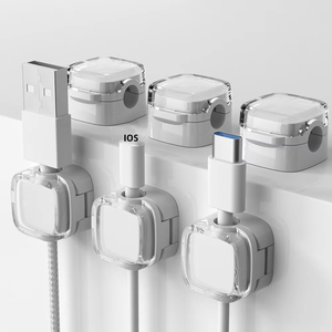 Support de fil réglable, organisateur de gestion, nouveau paquet de 6 pinces de câble magnétiques, support de fil adhésif fort pour bureau - Product Image 1