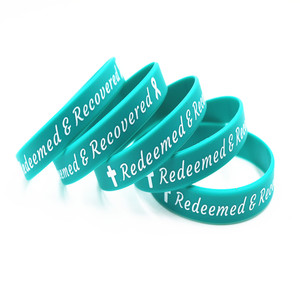 Bracelets en silicone inspirés de <span class=keywords><strong>la</strong></span> foi de haute qualité rachetés et récupérés imprimés pour le produit promotionnel d'expression spirituelle - Product Image 1