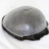 Prothèse capillaire en cheveux humains vierges pour hommes, style ondulé naturel, coupe buzz, système de remplacement en PU à peau fine, perruque entièrement en dentelle 120%