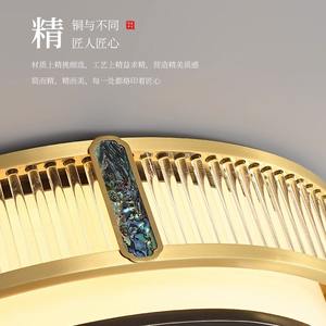 Lámpara de Techo Moderna de Estilo Chino, Totalmente en Cobre, Decoración de Lujo con Carcasa Rectangular para Sala de Estar, Dormitorio o Comedor - Product Image 5