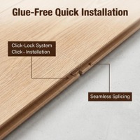 Plancher flottant HDF avec isolation acoustique préinstallée pour salon, maison en location, projets de rénovation à grande échelle
