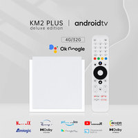 Topleo Atv Box KM2 PLUS Deluxe Android 11 prend en charge le décodage vidéo 4K Machine de boxe Boîte TV Android Certifié Box Atv