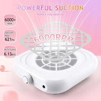 Aspirateur à poussière pour ongles portable à forte aspiration avec filtre double couche pour la collecte de poussière de manucure sans poudre, protection respiratoire
