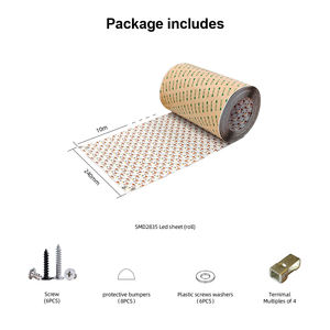 Panneau LED à éclairage complet PARFAIT, feuille SMD2835 420LED, DC24V 30W, 2700K-6500K, idéal pour le rétroéclairage des comptoirs d'îlot, rouleau de 10 m - Product Image 6