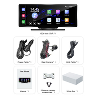 Monitor Portabel IPS HD 10,26 inci, Layar Wireless Carplay, Android Auto Nirkabel, Layar Mobil Universal, Multimedia Stereo Mobil