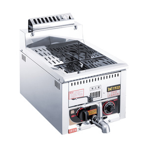 <span class=keywords><strong>Friteuse</strong></span> à <span class=keywords><strong>gaz</strong></span> commerciale de comptoir en acier inoxydable Bao Ding, à cylindre simple ou double, avec double écran, pour friture naturelle - Product Image 1