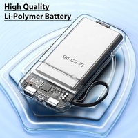 Batterie externe 20000 mAh à charge super rapide 22,5 W avec câbles intégrés pour iPhone 16 15