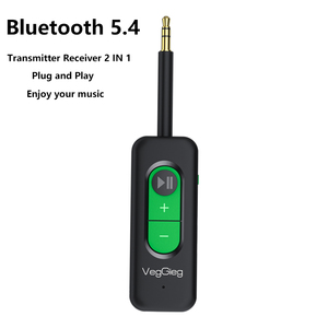 Adaptateur <span class=keywords><strong>Audio</strong></span> Sans Fil 2-en-1 VegGieg en Gros, Émetteur-Récepteur Bluetooth Jack 3,5 mm Aux, Modes TX RX, Plug and Play - Product Image 2